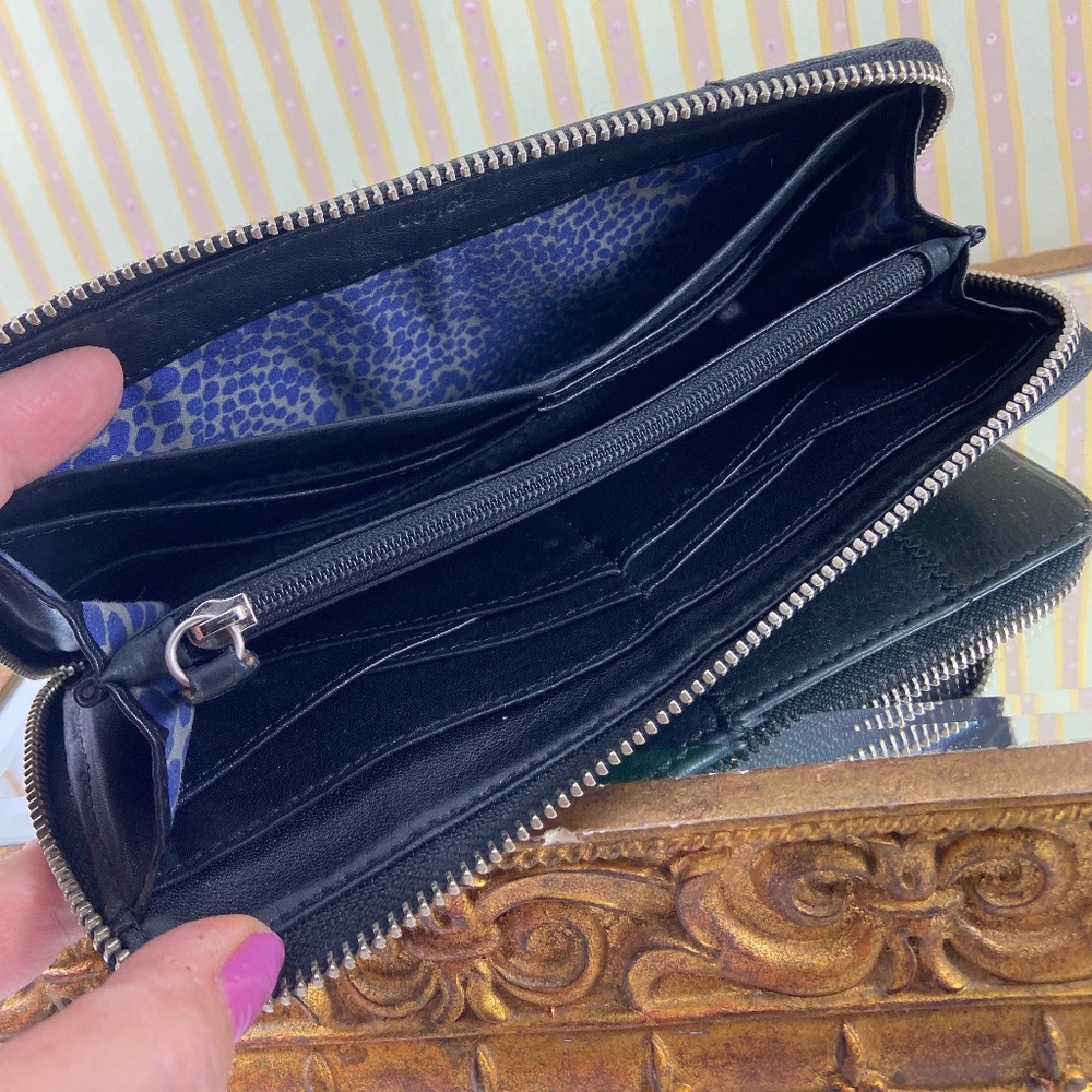 Co-Lab Black Leather Patchwork Wallet - Picture 10 of 14